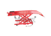 Air Hydraulic Red Lifting Table Equipment with Support Frame And 360kg to 675kg Capacity