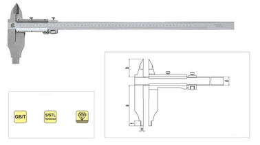 0 mm – 300 mm Open Block Stainless Steel dial Vernier Caliper With Nib Style and Standard Jaws