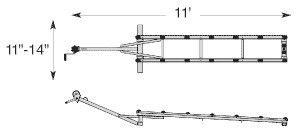 China manufactures light-duty folded aluminium boat trailer