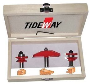 OEM 45# carbon steel router bit sets with painted color for woodworking