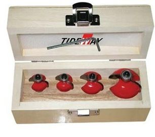 Router bit sets with two times grinding rough grinding and finish grinding