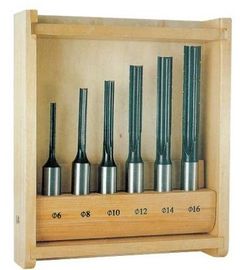 45# Carbon steel router bit sets , 6 - Piece mortising bits set with wooden case