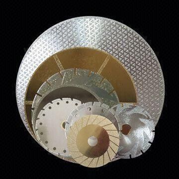 Electroplated Diamond Saw Blades for Cutting, with 100 to 300mm Diameter and with/without Flange