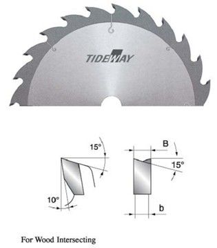 Flat tooth TCT saw blades for cutting soft wood or hard wood