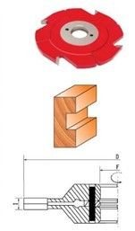 Red Painted T.C.T Carbide Shaper Cutters, Grooving Cutter in 45# Carbon Steel