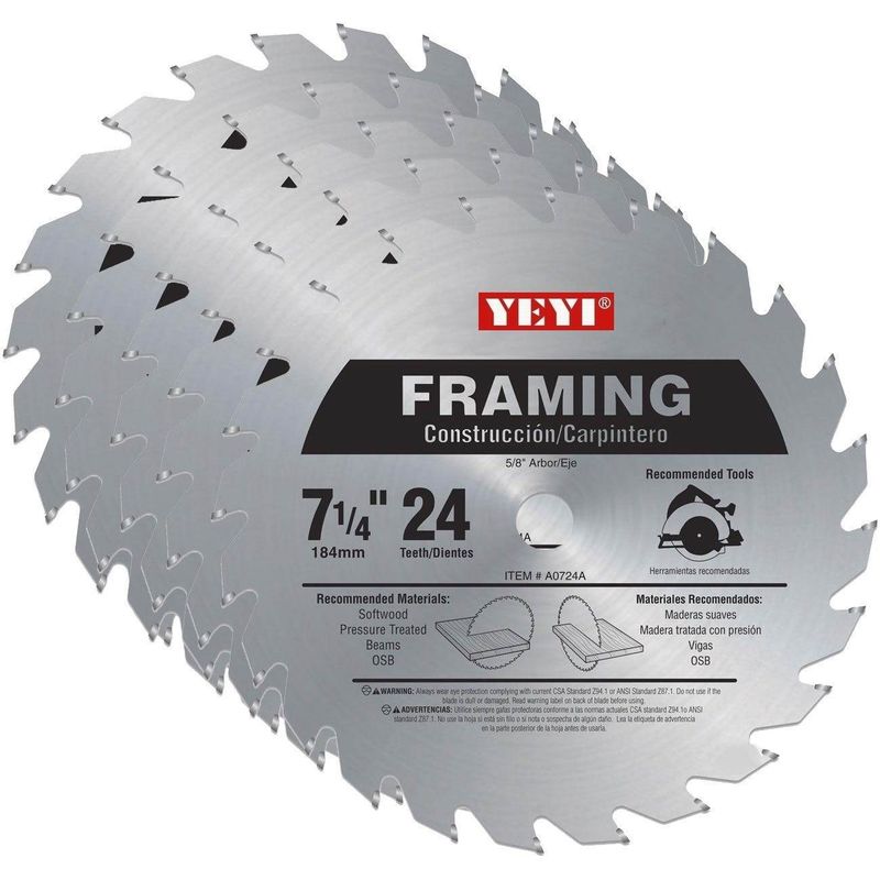 Stock items 7-1/4&quot; x 24T DKO TCT Circular Saw Blade for USA market DIY for Cutting Wood