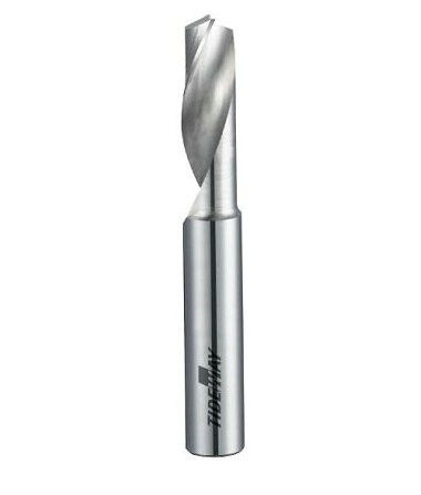 One Flute Spiral Bits Micro - Grain Solid Carbide  CNC Carbide Bits For Precessing Aluminium Alloy