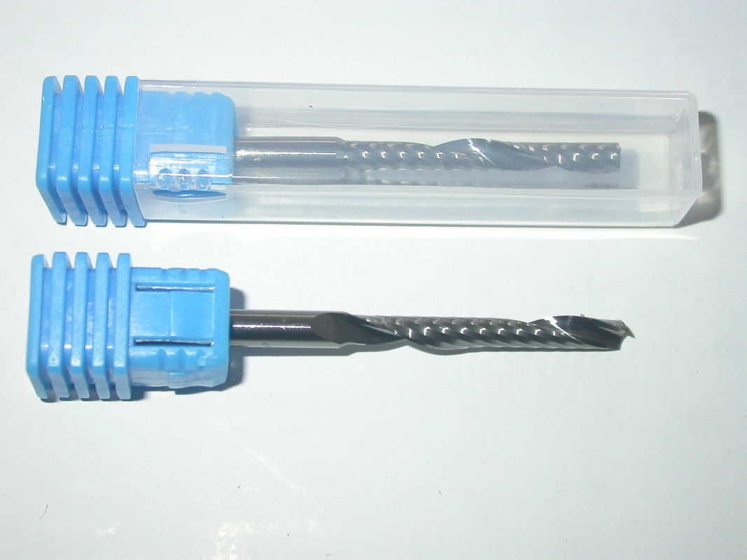 ONE Flute Spiral Bits, Micro - Grain Solid Carbide CNC Carbide Bits For Cutting Soft Wood