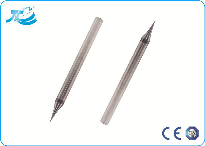 TiAlN Coating Solid Carbide Cutting Tools , 0.5 mm Micro Diameter Flat End Mill