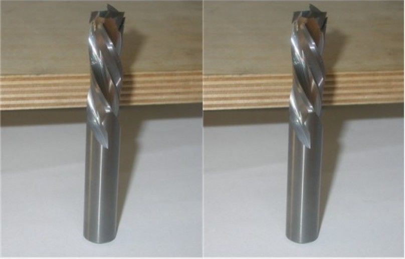 CNC Carbide Bits Micro - Grain Solid Carbide Three Flute Compression Spiral Bits for Cutting Soft Wood