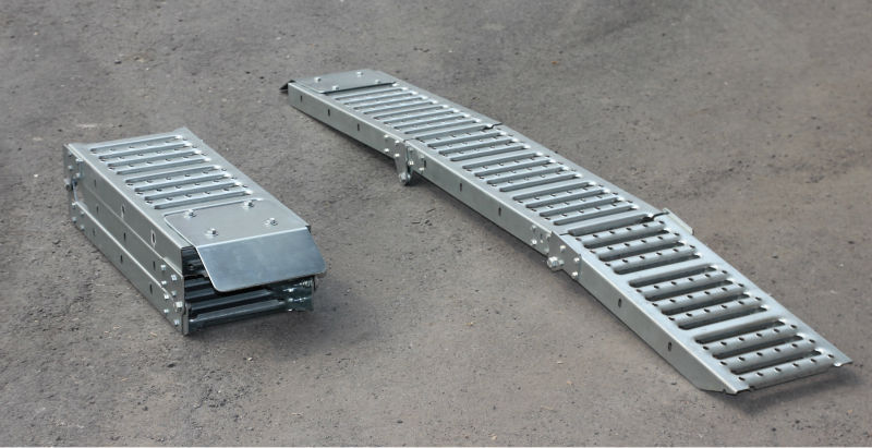 Adjustable Light - Weighted 1000lbs Steel Folding Ramps For Loading ATVS / Vans