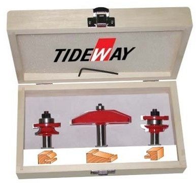 OEM 45# carbon steel router bit sets with painted color for woodworking