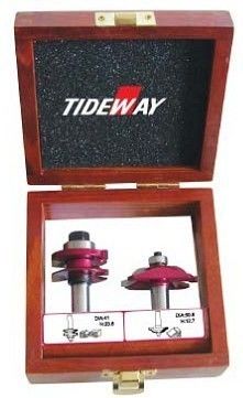 2 Set red painted router bit sets, silver welding or copper welding
