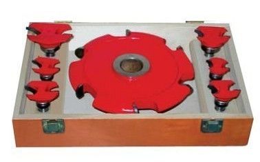 Custom router bit sets with red painted for cutting natural wood, MDF, HDF