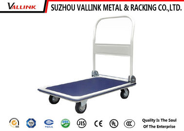 Light Weight Foldaway Steel Hand Trolley With Rubber Platform For Office